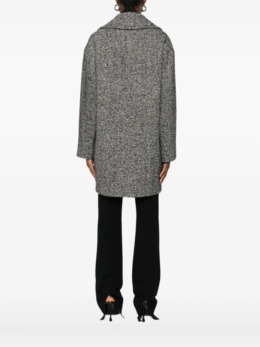 Tagliatore Jas met visgraatpatroon Zwart