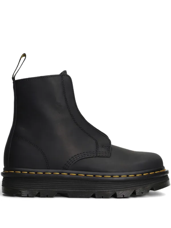 Dr. Martens Laceless Leather Boots | Black | FARFETCH ZA