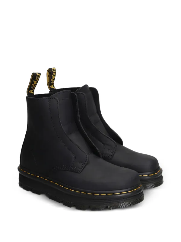Dr. Martens Bota De Couro Sem Cadarço | Preto | FARFETCH BR