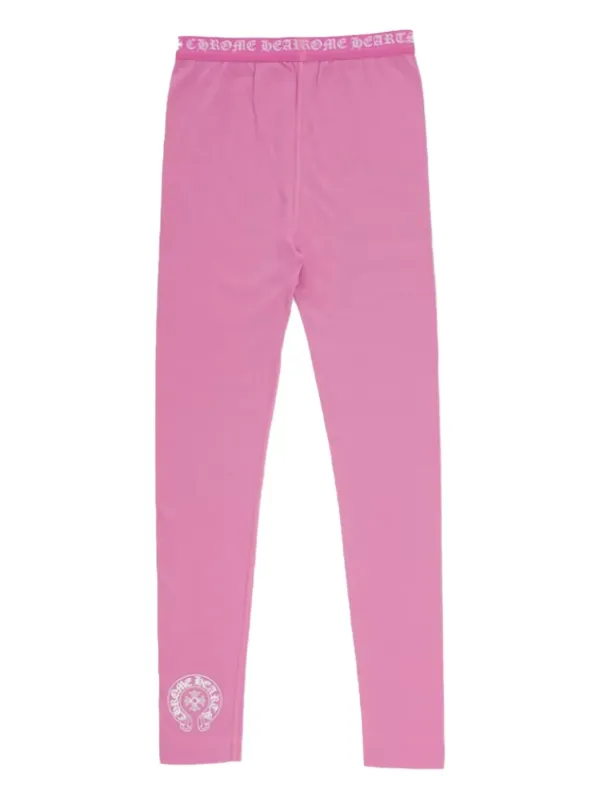 Chromehearts ロンTpink Chrome Hearts logo-detail Leggings | Pink | FARFETCH