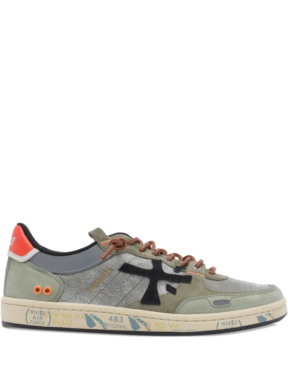 Premiata Bsktclay suede-leather sneakers | Green | Image 1