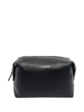LIU JO zip-fastening logo-detail vanity bag - Black