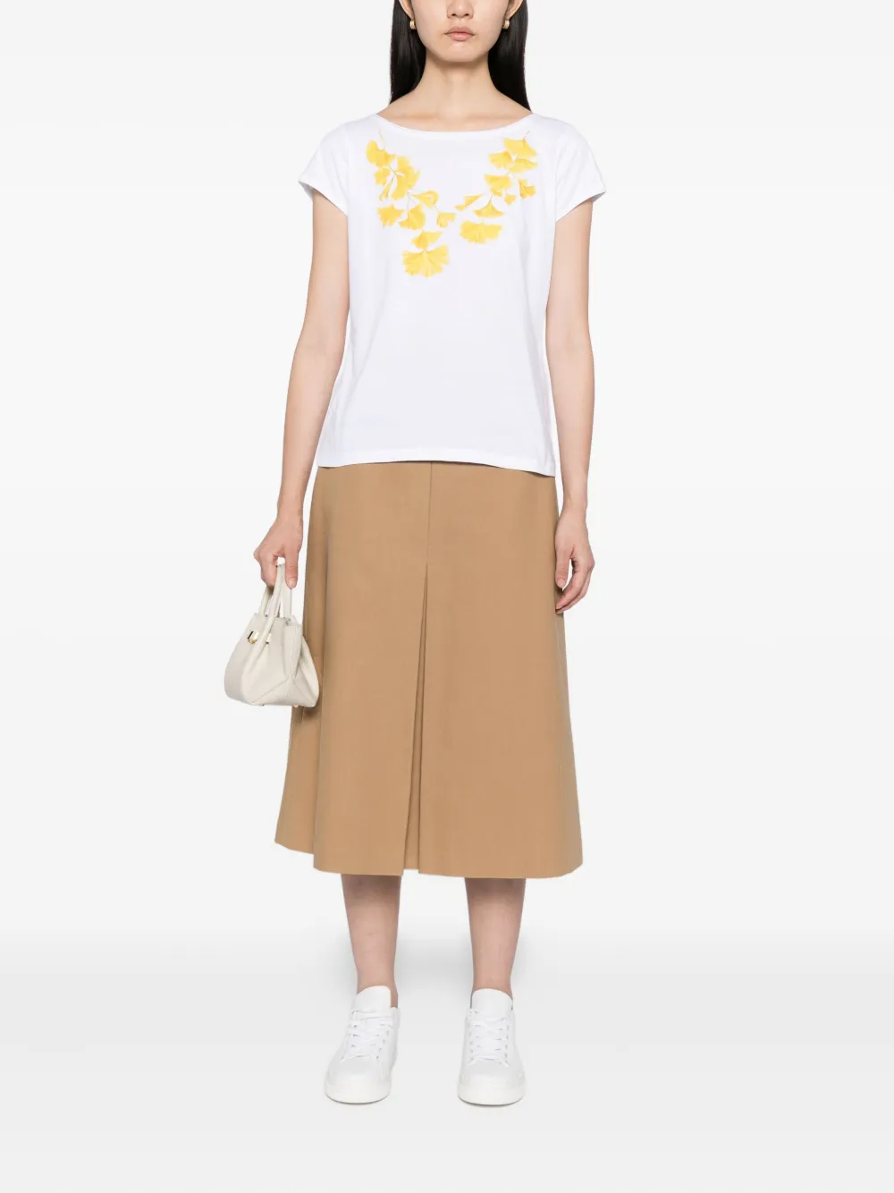 Agnès B. Floral-print T-shirt In White