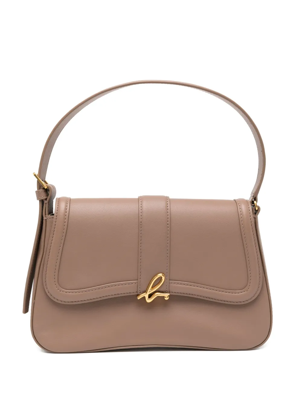 Agnès B. Logo-plaque Shoulder Bag In Neutral