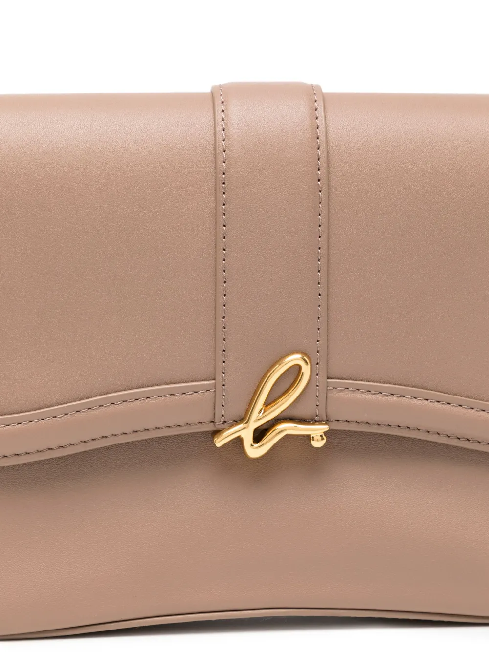 Agnès B. Logo-plaque Shoulder Bag In Neutral