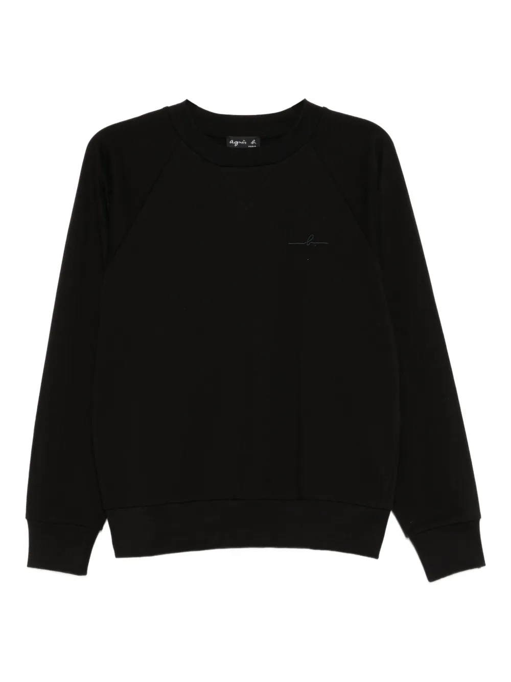 agnès b.  logo-embroidered sweatshirt | Black | Image 1