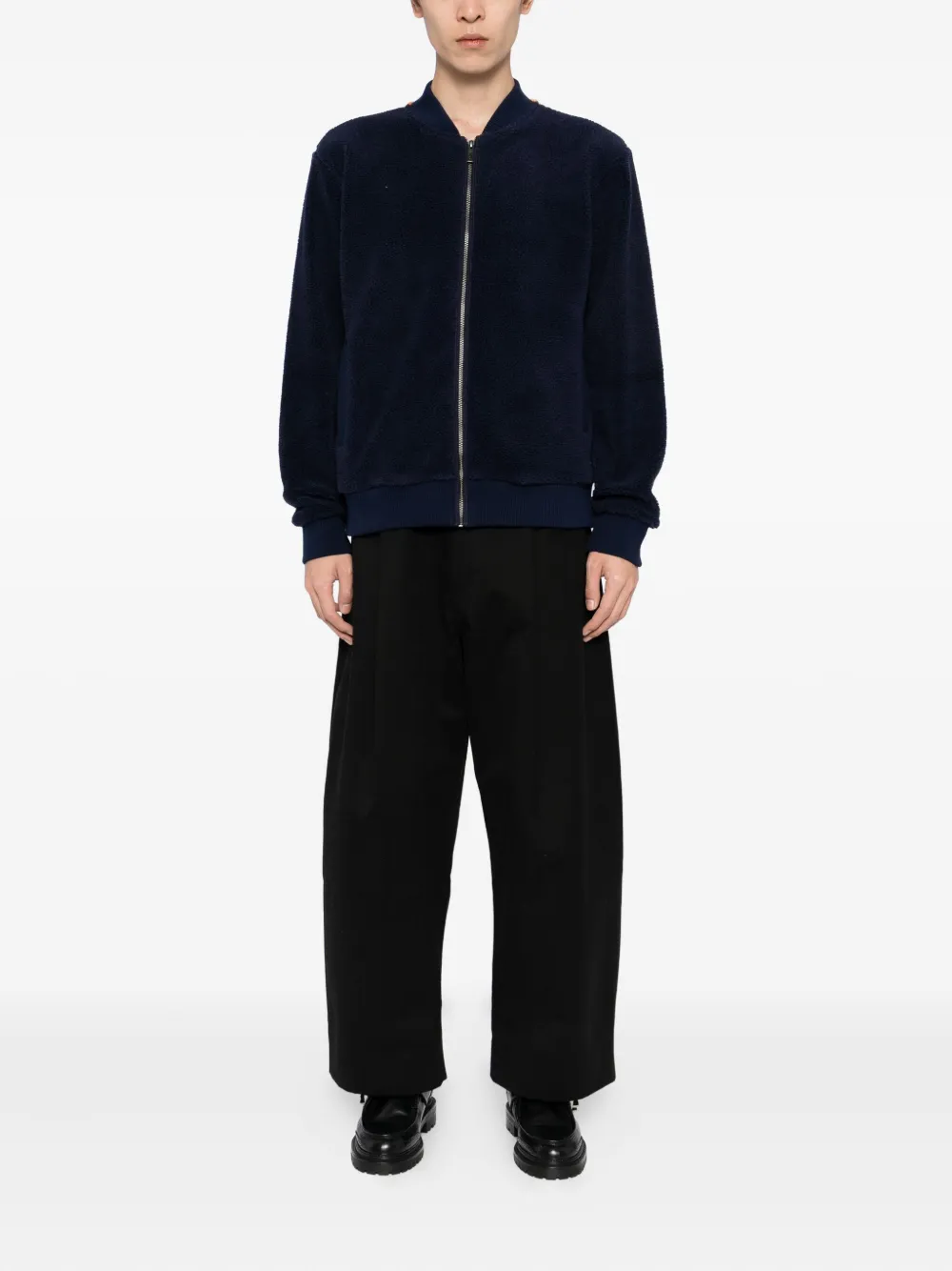 Agnès B. Classe Bomber Jacket In Blue