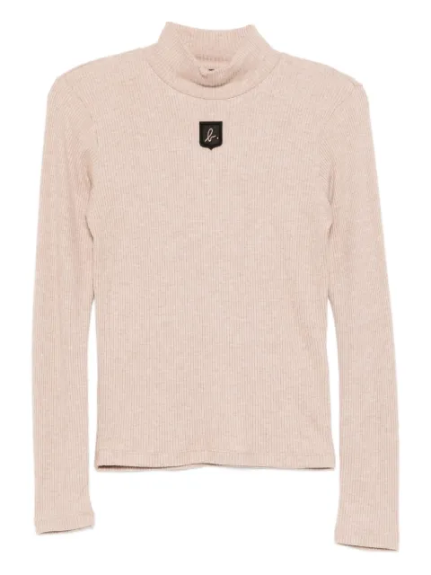 agnès b. logo-embroidered top