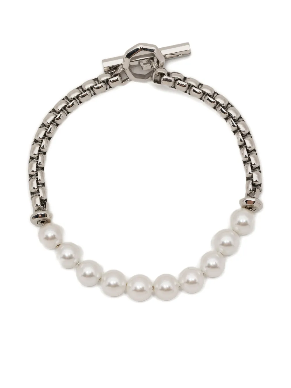 Agnès B. Pearl Beaded Bracelet In Gray