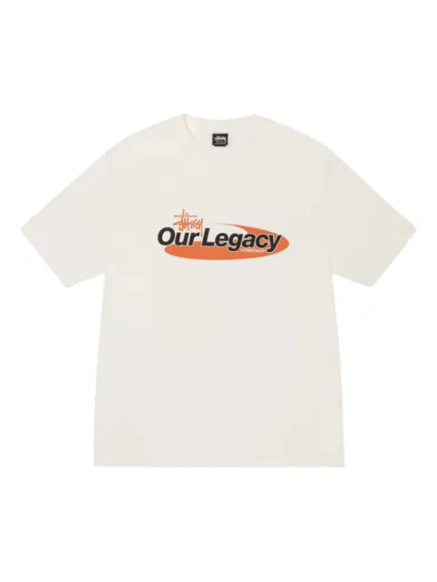 Stüssy playera Work Shop Swirl en colaboración con Our Legacy