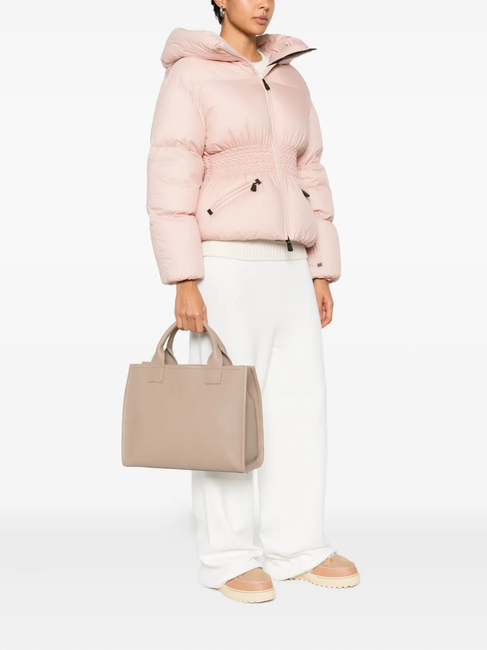 MC2 Saint Barth Grote Vanity leren shopper Beige