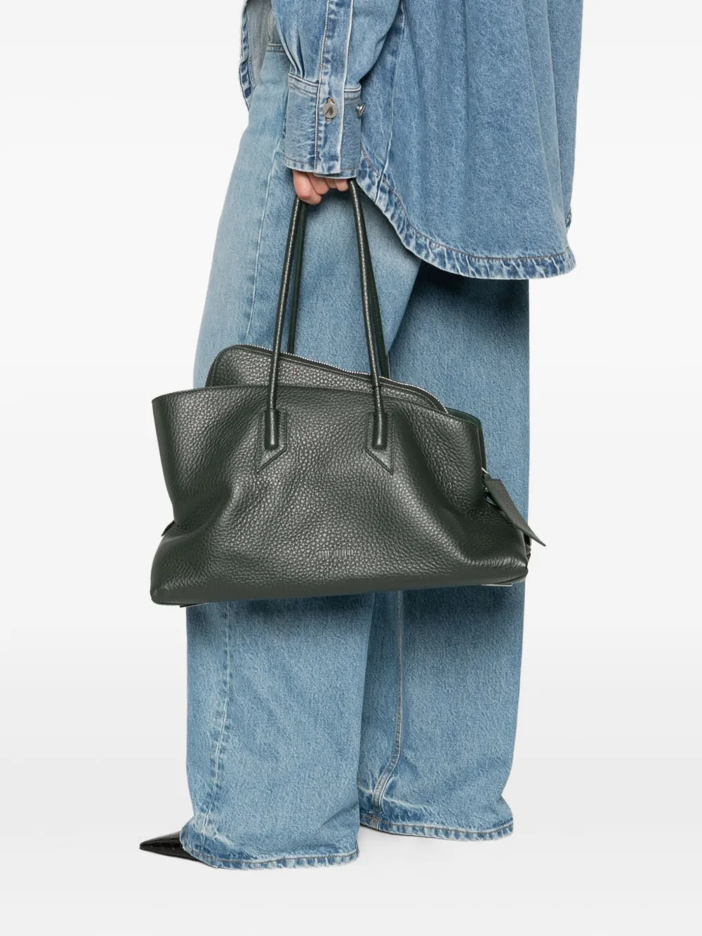 The Attico Medium La Passeggiata shopper - Groen