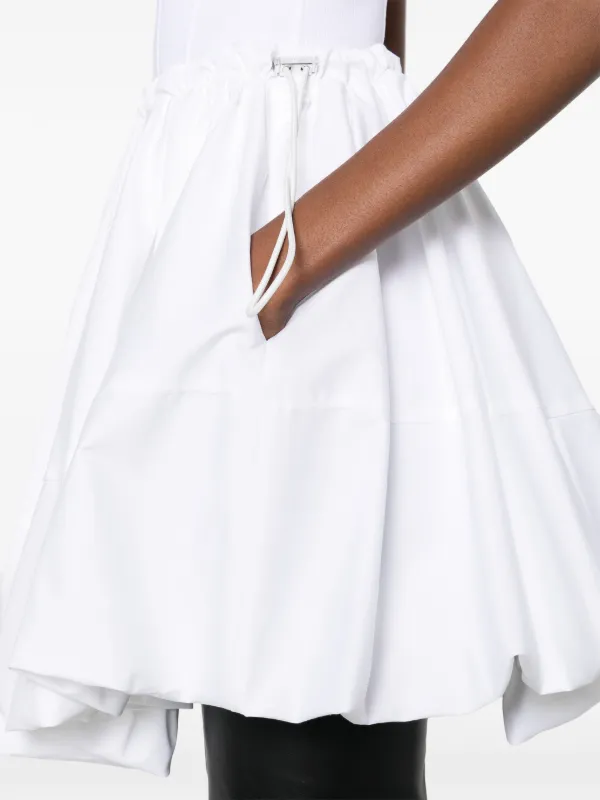 Attico Peplum-Hem Mini Dress - White