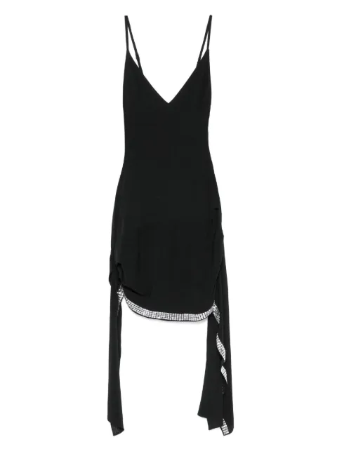 The Attico strapless embellished-hem mini dress
