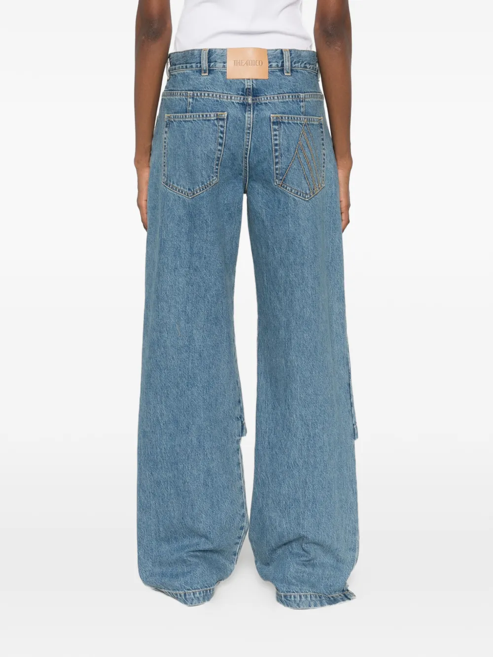 The Attico Katoenen jeans met vijf zakken Blauw