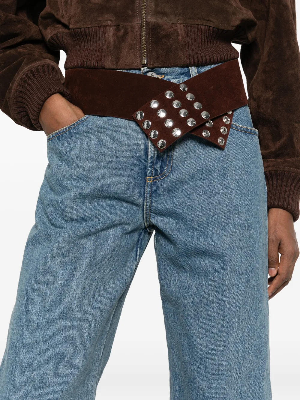 The Attico Katoenen jeans met vijf zakken Blauw