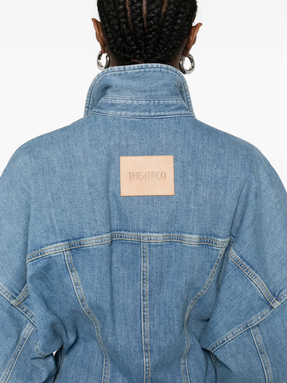 The Attico Mini-jurk met knopen Blauw