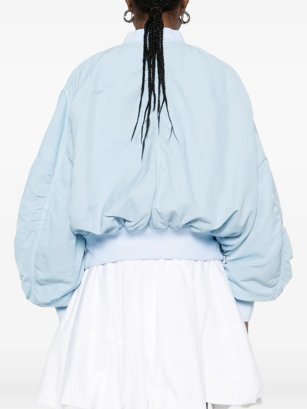 The Attico "Anja" bomberjack met rits Blauw