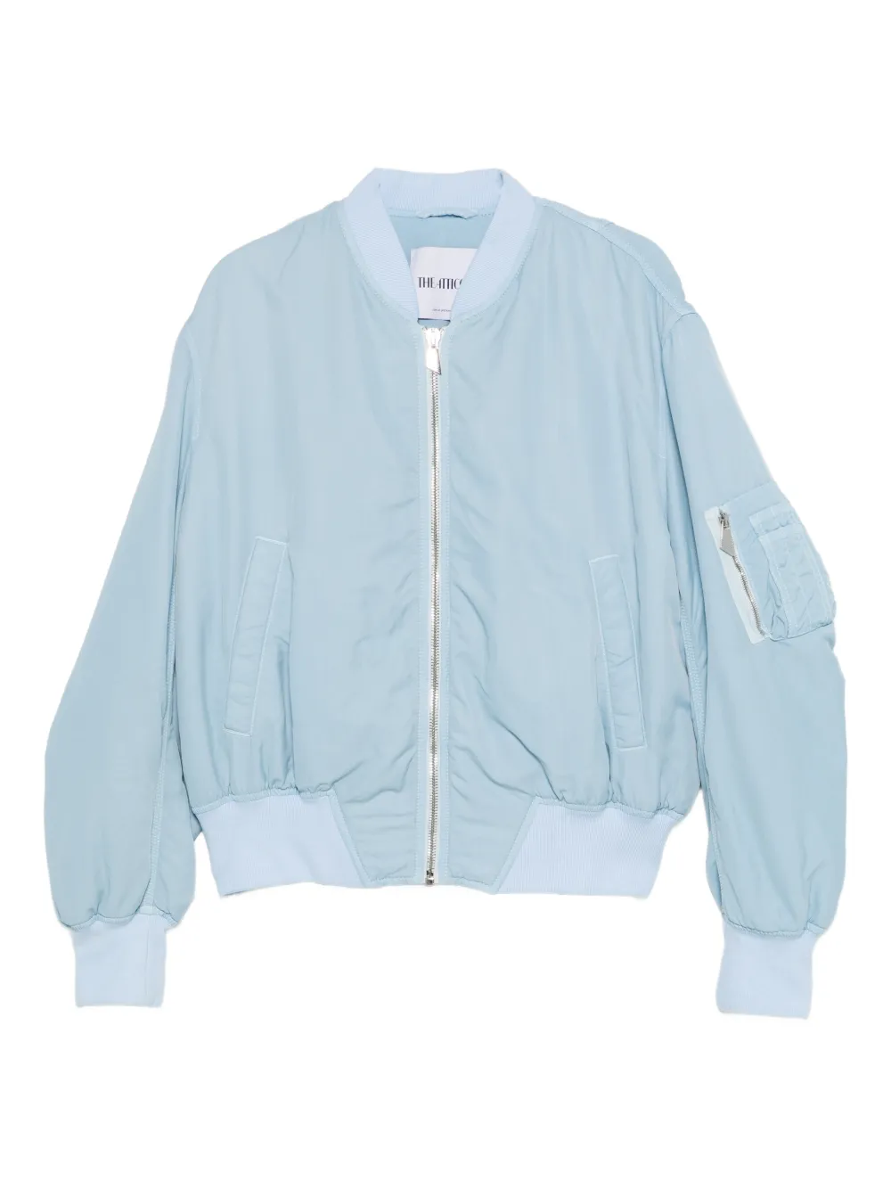The Attico "Anja" zip bomber jacket - Blu