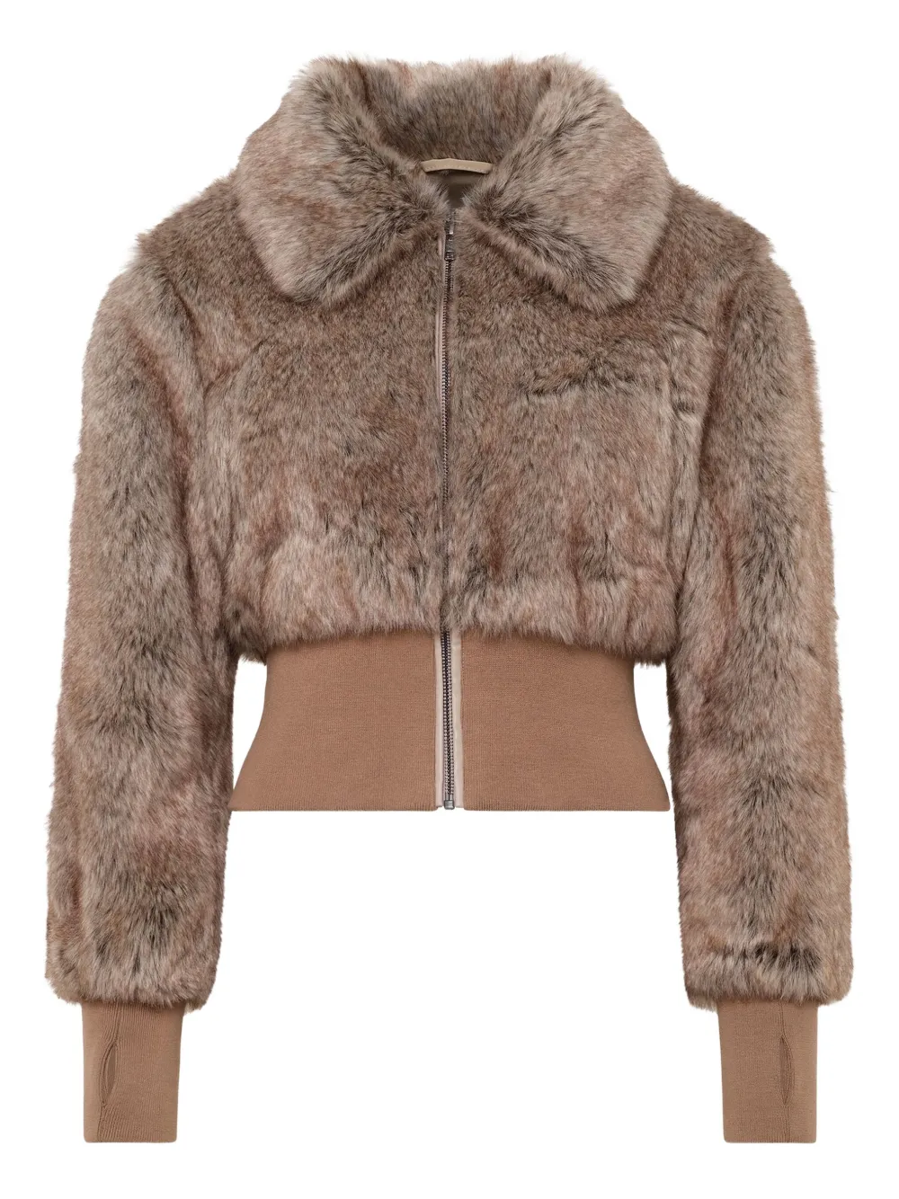Unreal Fur Event Horizon aux-fur jacket | Brown | Image 1