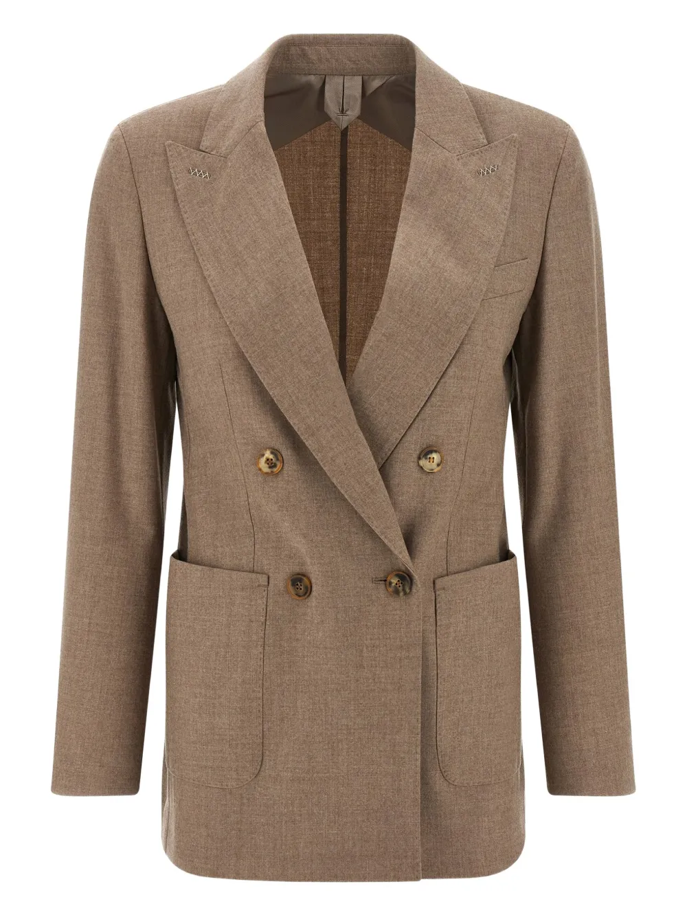 Max Mara Harald Double-breasted Blazer In Brown