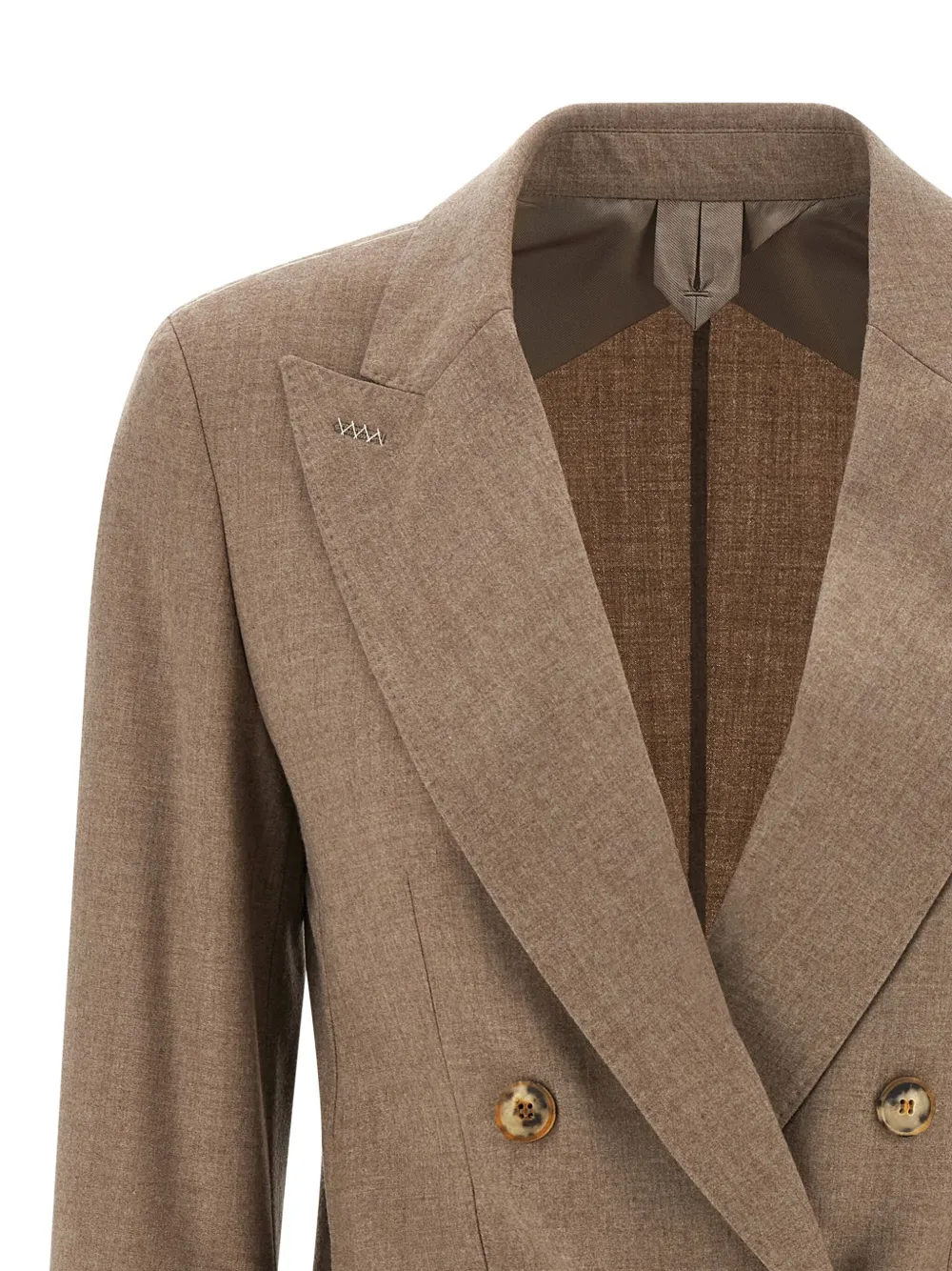 Max Mara Harald Double-breasted Blazer In Brown