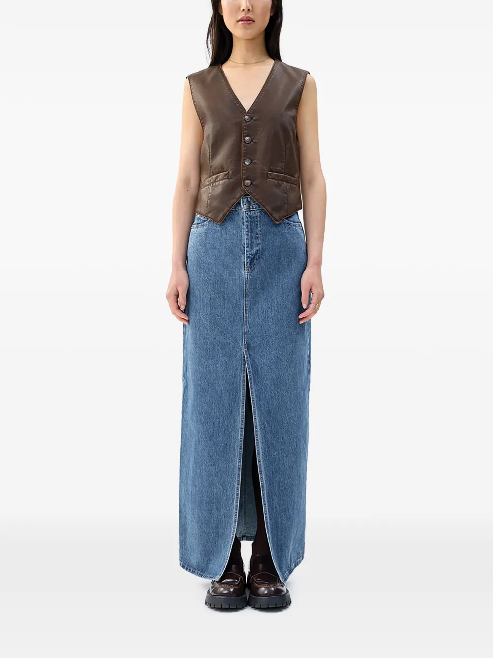  Unreal Fur Win Win Buttoned Waistcoat - Brown 