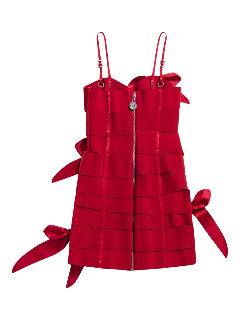 AREA Mini-jurk met strik Rood