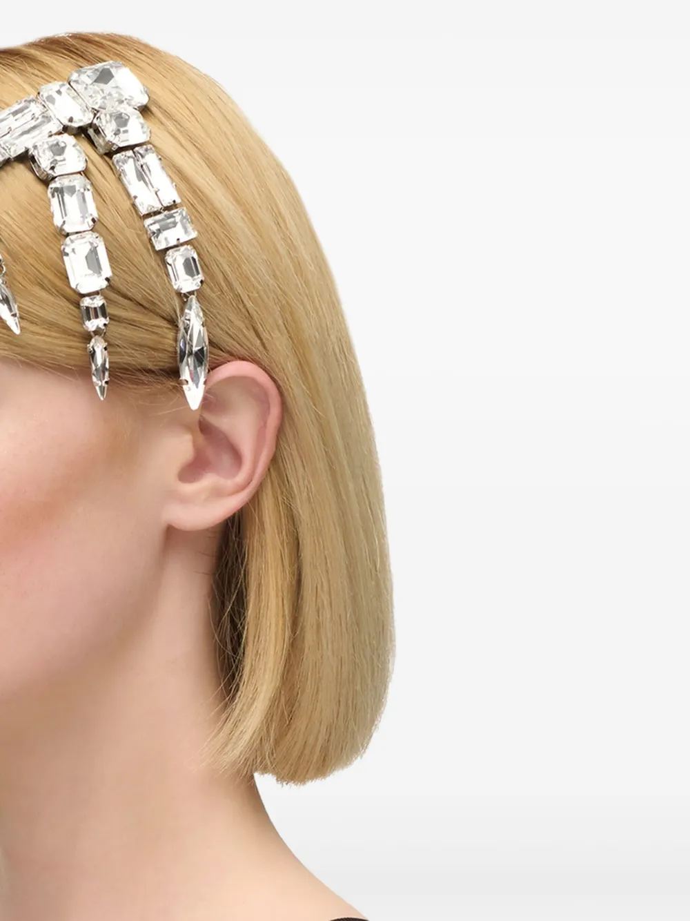 AREA Haarspeld met kristallen cluster Zilver