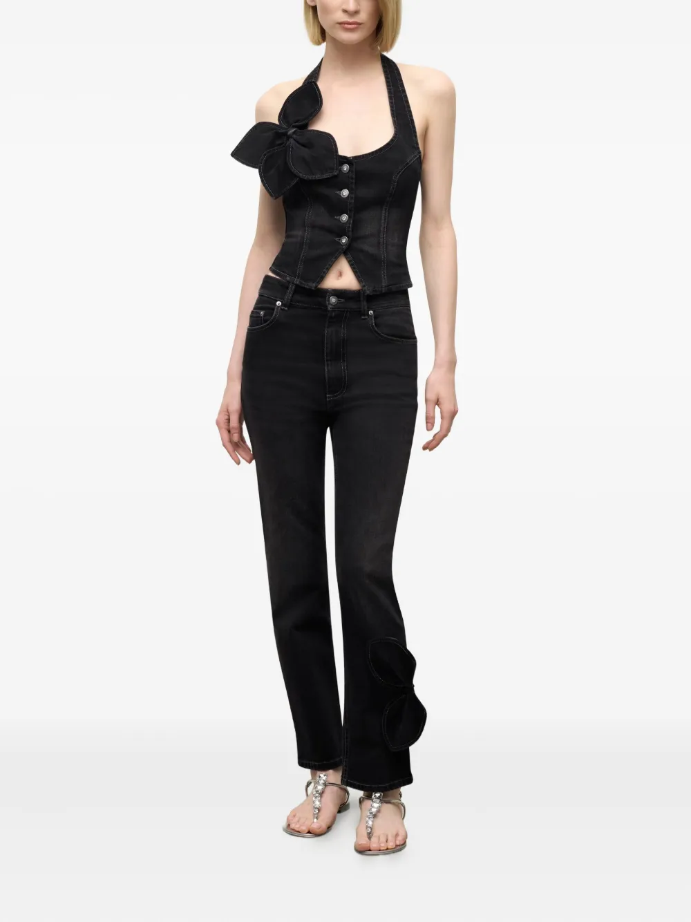 AREA bow straight-leg jeans | Straight-Leg Jeans | Image 2