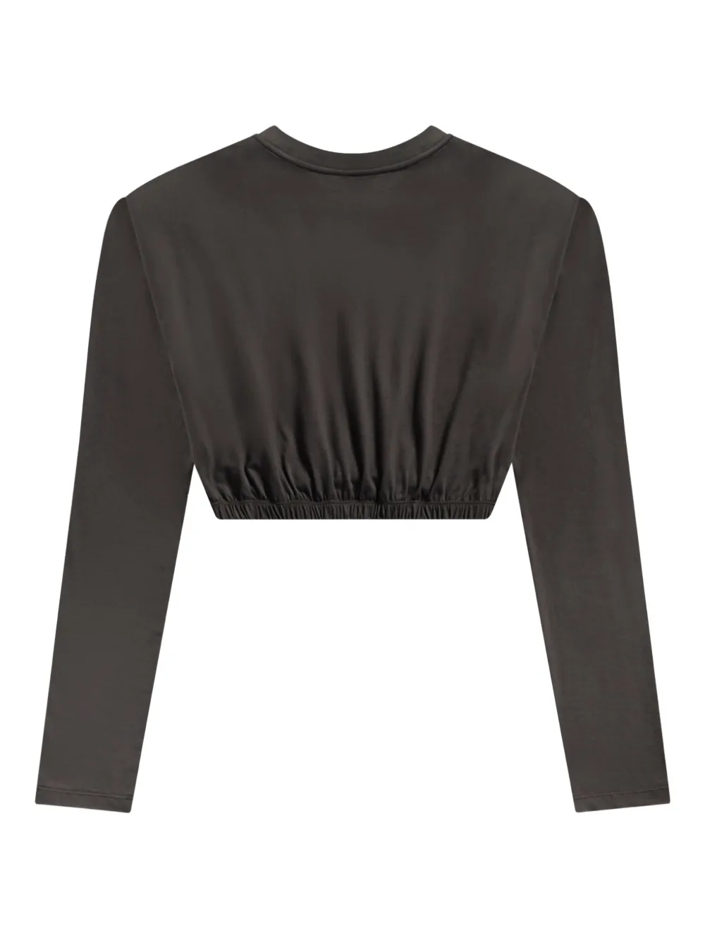 AREA T-shirt met kristallen cluster en lange mouwen Grijs