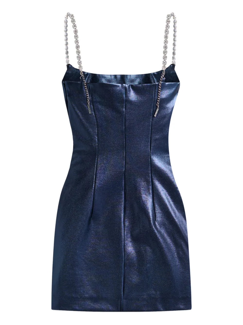 AREA Mini-jurk met kristallen bandjes Blauw