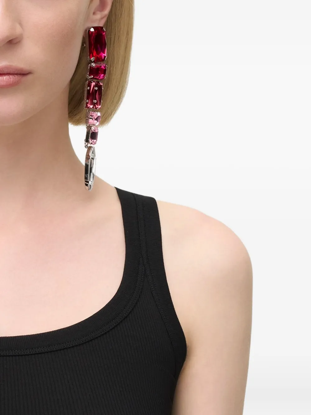 AREA Oorbellen met kristallen - Roze