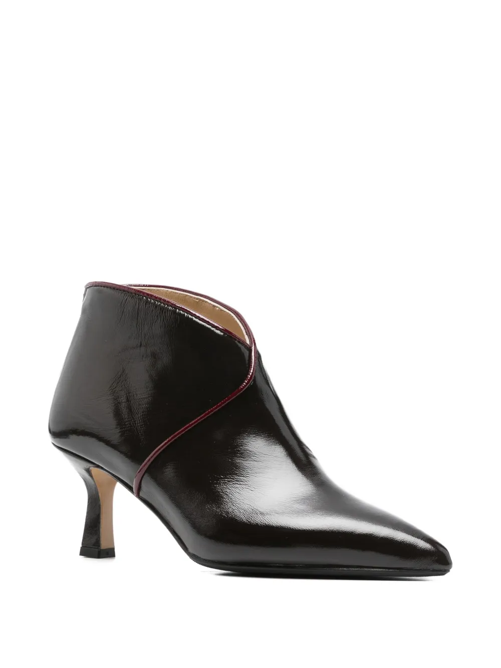 L Arianna Contrasting-trim Boots In Black