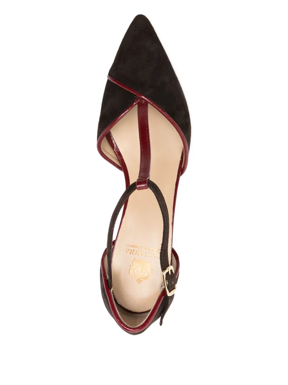 L Arianna Pumps met T-bandje Bruin