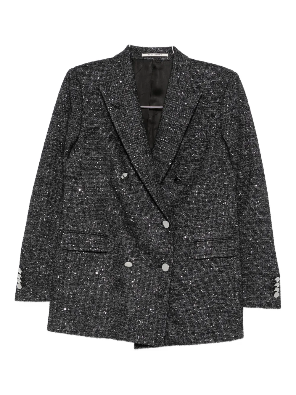 Tagliatore Double-breasted Blazer In Gray