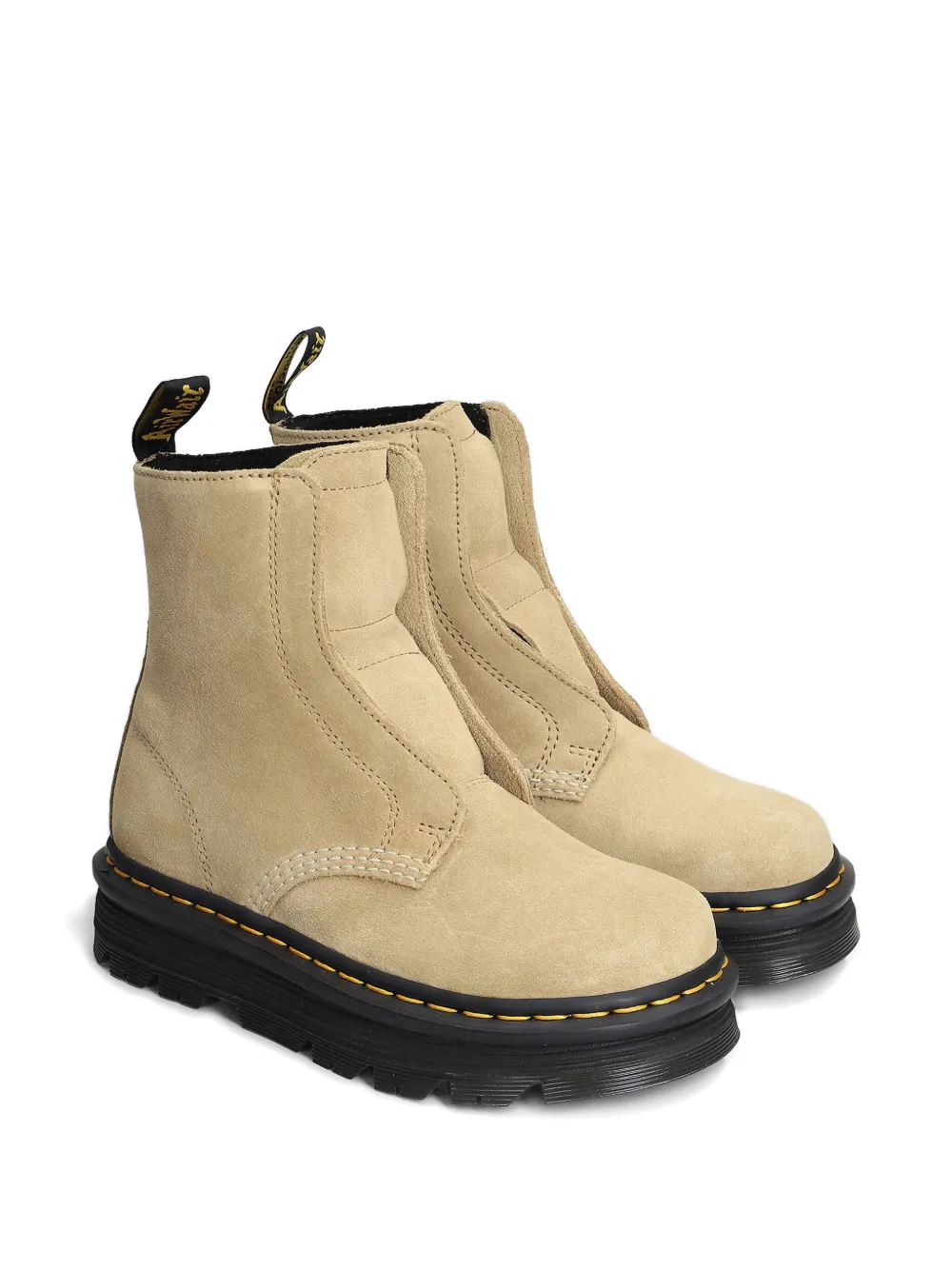 Dr. Martens Laceless Slip-on Suede Boots In Neutral