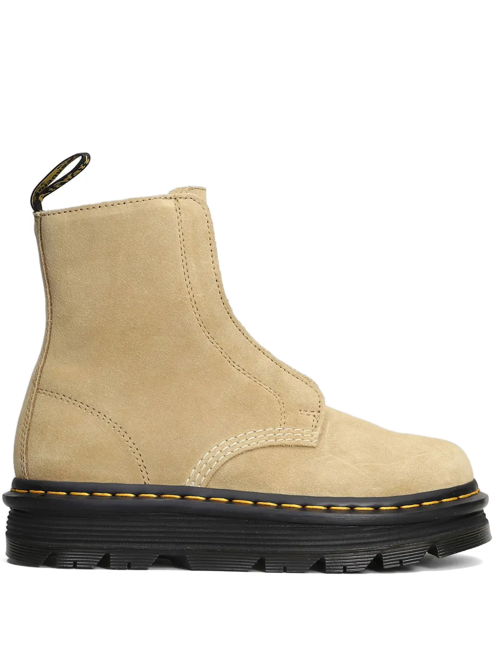 Dr. Martens Laceless Slip-on Suede Boots In Neutral