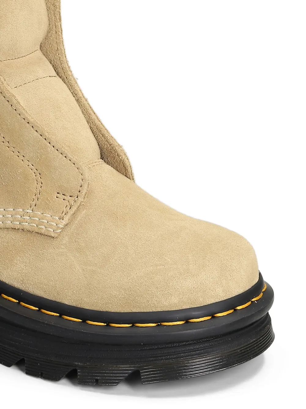 Dr. Martens Laceless Slip-on Suede Boots In Neutral