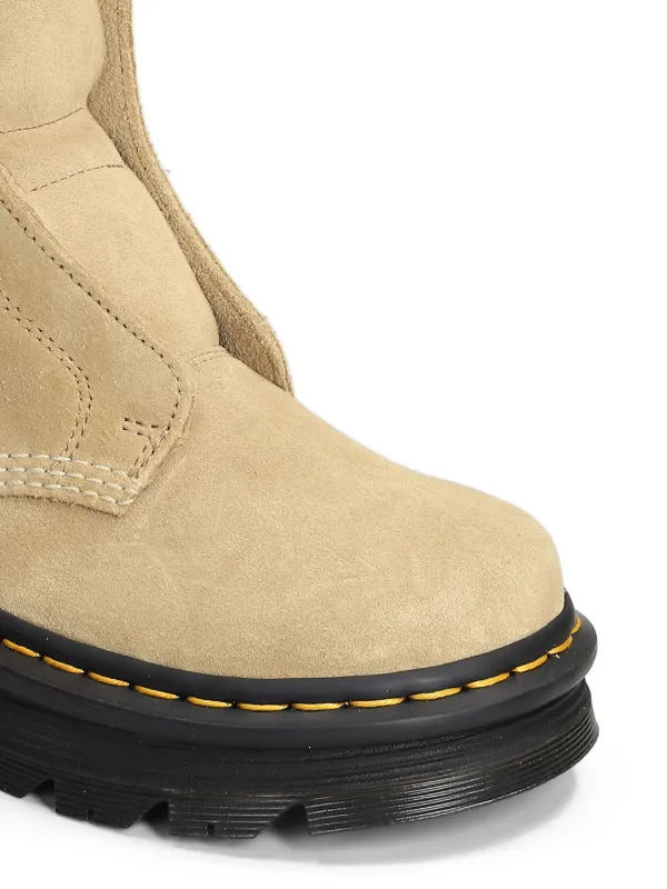 Dr. Martens Laceless slip-on Suede Boots | Neutrals | FARFETCH display picture 3