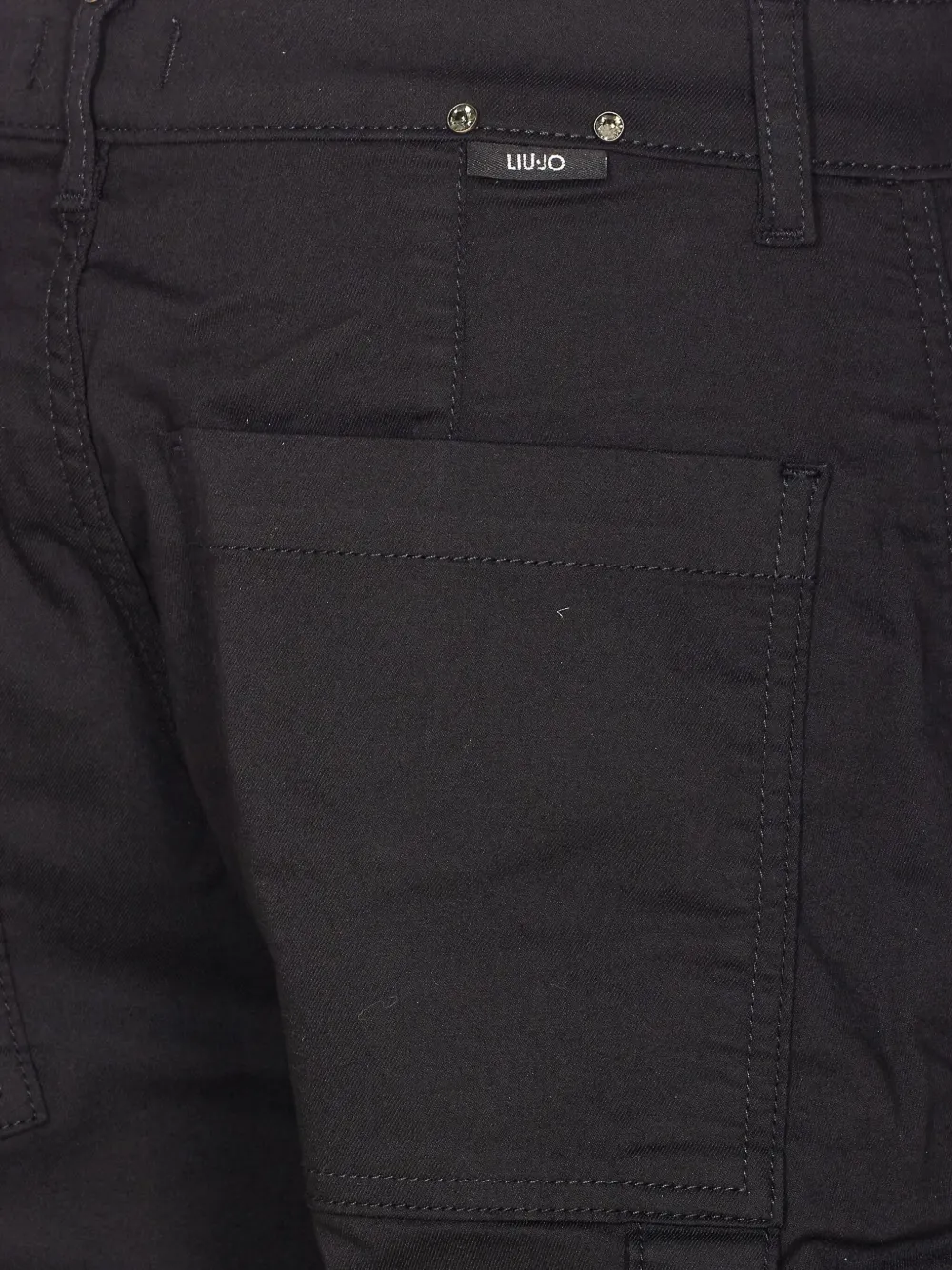Liu •jo Cargo Style Jeans Featuring Multiple Pockets In Black