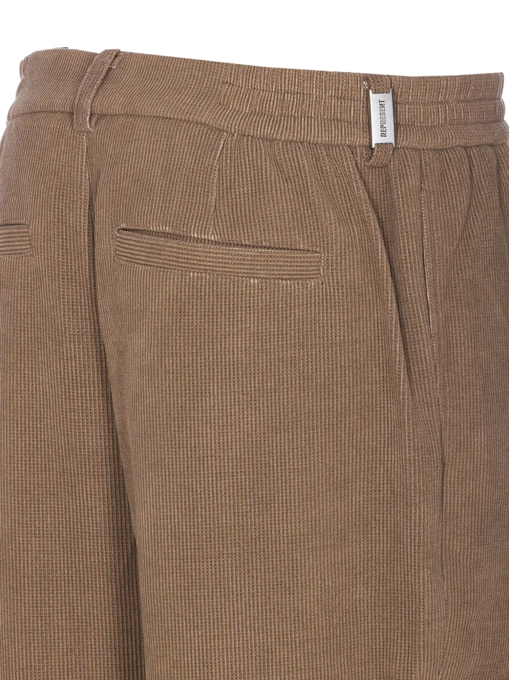 Represent Hybride broek met logoplakkaat Bruin