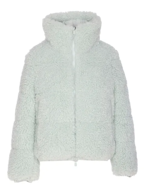 Save The Duck faux-fur logo-patch jacket