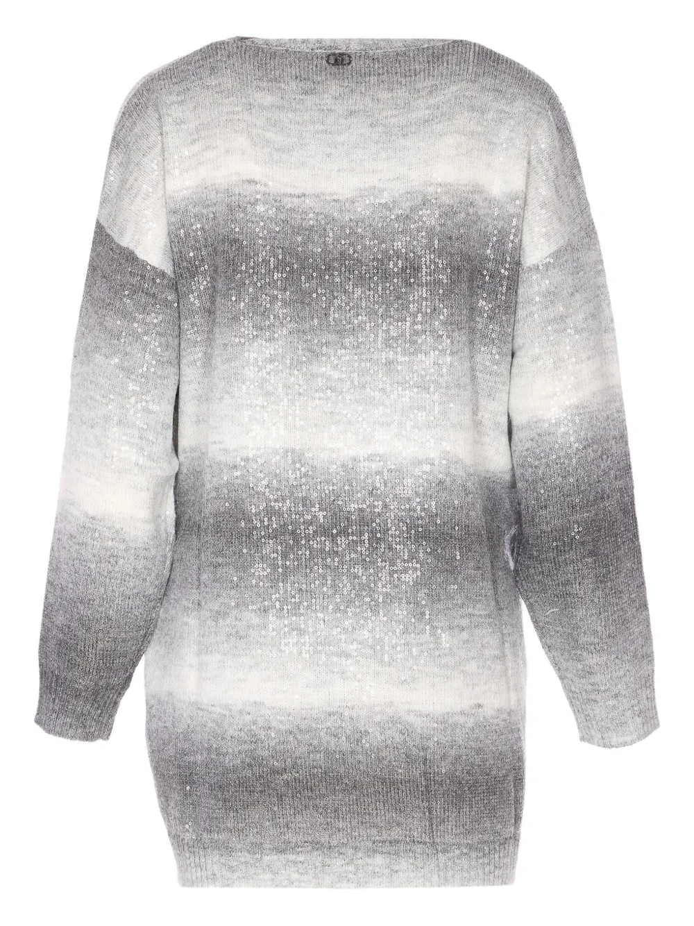 Liu •jo Sequin Long-sleeves Cardigan In Gray