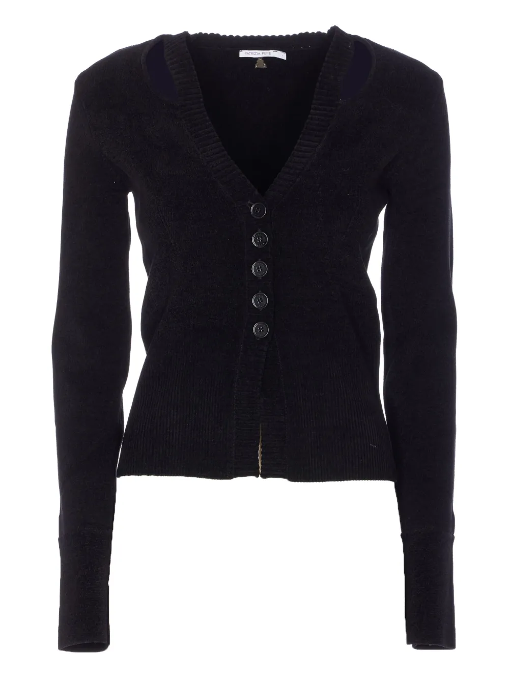 Patrizia Pepe button cut-out cardigan | Blue | Image 1