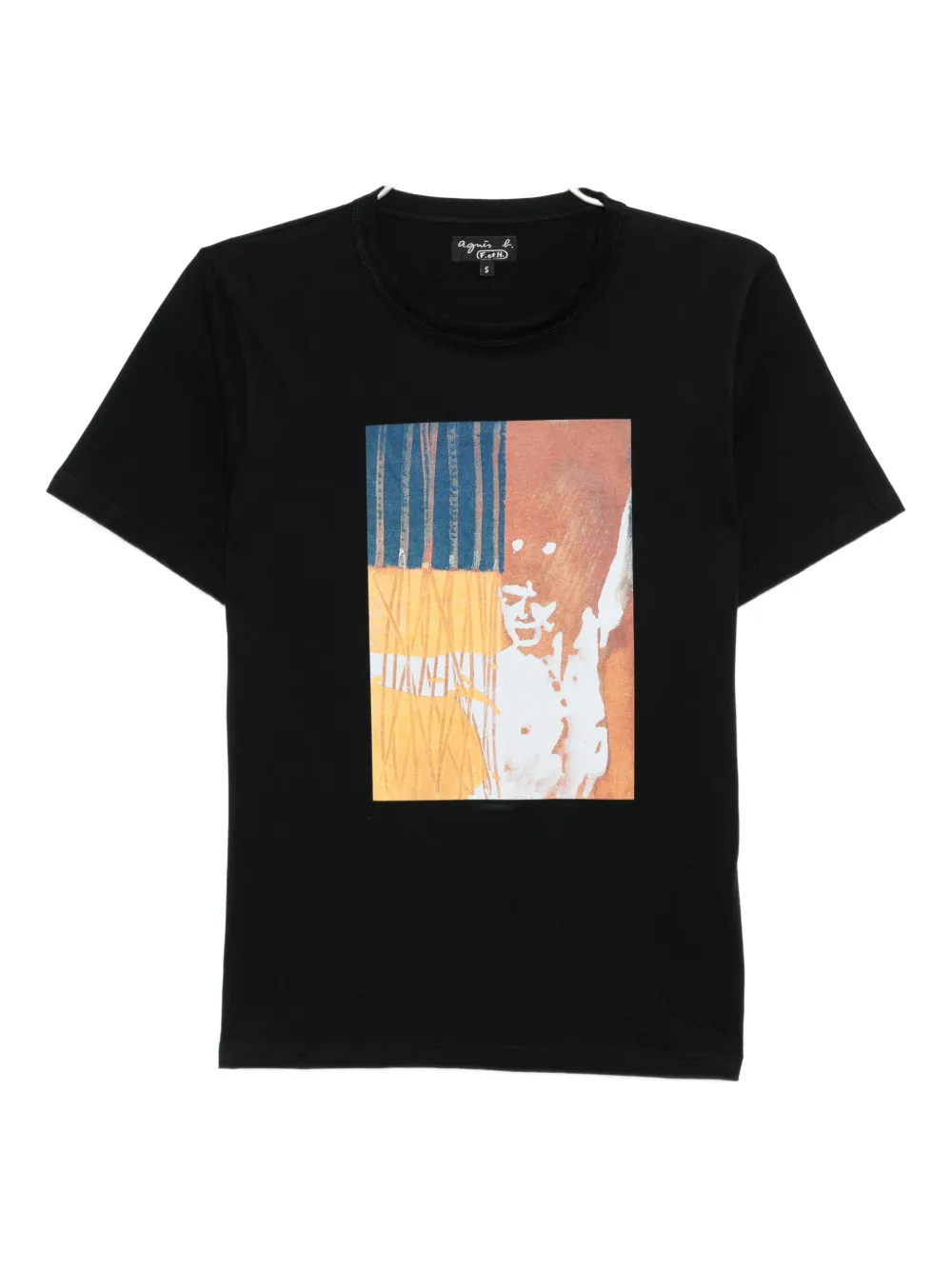 agnès b.  playera Le Mixte en colaboración con Brendan Lynch | negro | Image 1