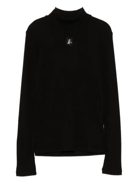 agnès b.  logo-embroidered top
