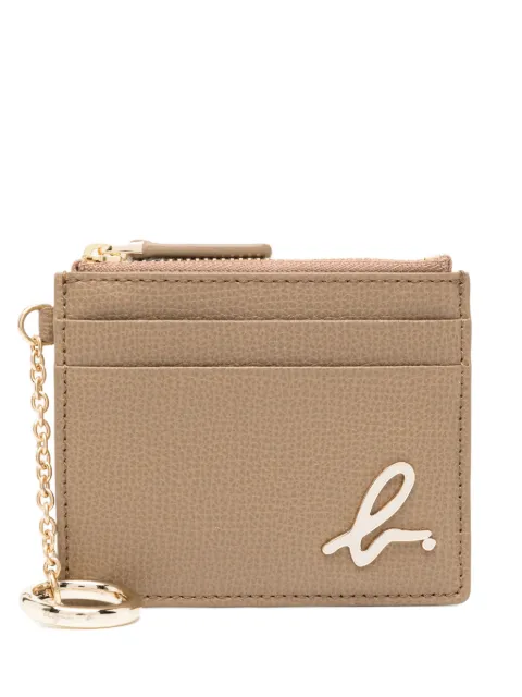 agnès b. porte-cartes en cuir à plaque TB