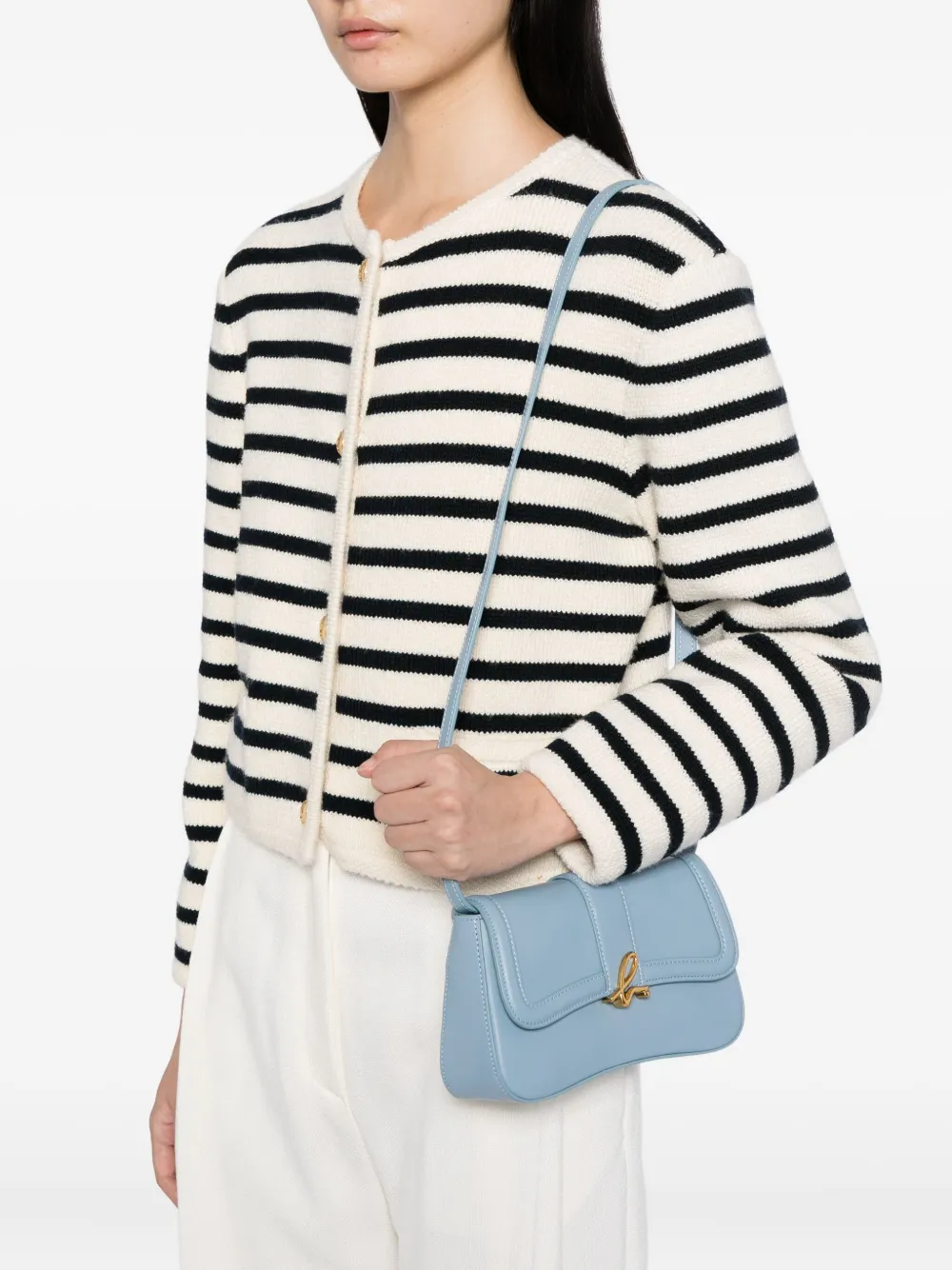 Agnès B. Logo-plaque Crossbody Bag In Blue