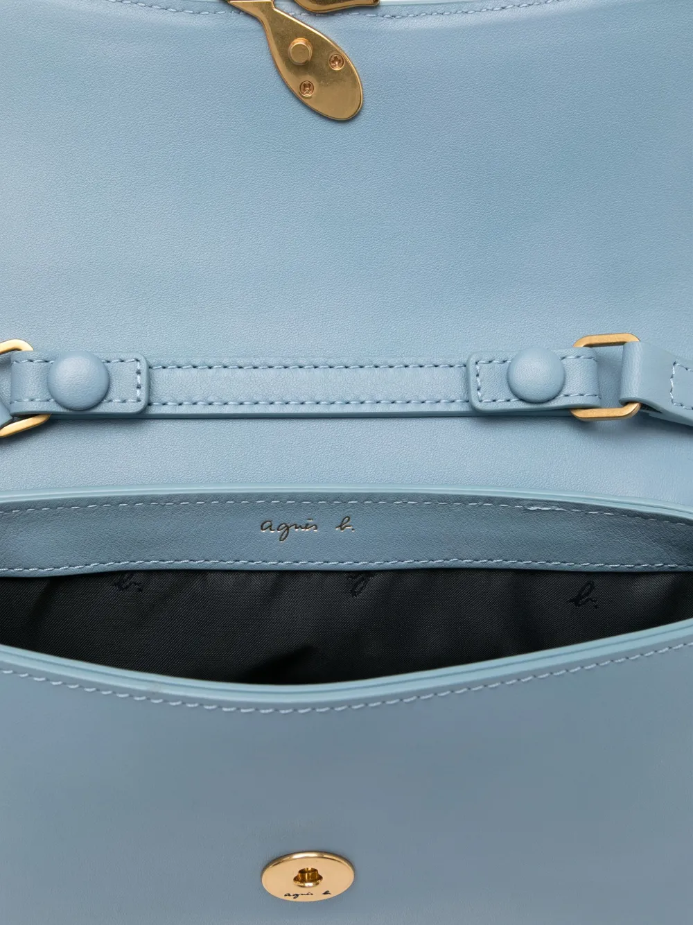 Agnès B. Logo-plaque Crossbody Bag In Blue